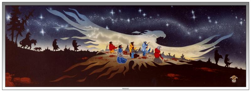 Like the beautiful, lone bird which lived in ancient times in the Arabian desert for 500 to 600 years and then set itself on fire, rising renewed from the ashes to start antoher long life;  the Cherokee Nation arose from the ashes of the TRAIL OF TEARS, to rebuild a great nation in Oklahoma.